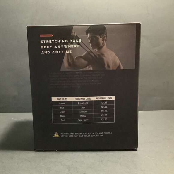 WHATAFIT Work Out Bands 10 - 50 Lbs Resistance Levels New In Box - Picture 3 of 3